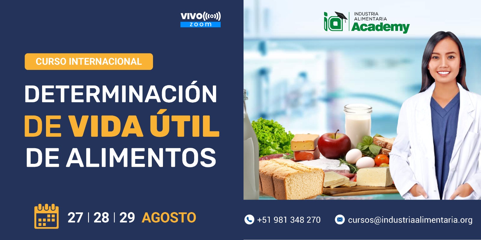 CURSO INTERNACIONAL DETERMINACIÓN DE VIDA ÚTIL DE ALIMENTOS
